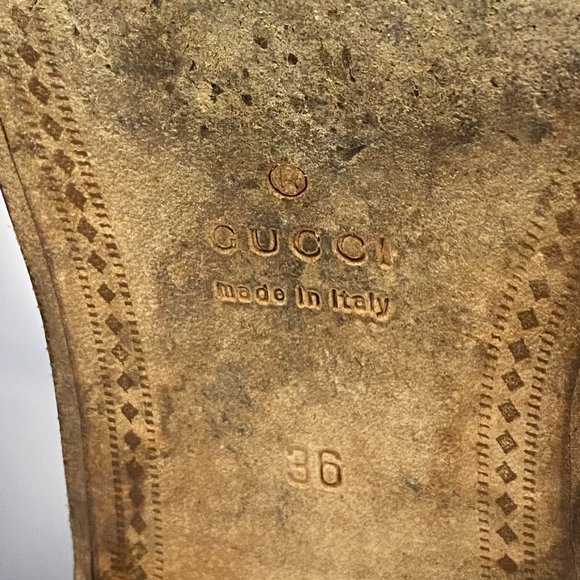 $1150 like New Authentic GUCCI BOULANGER Equestrian Lace-up Boots, size 3 US 6 - Picture 5 of 6